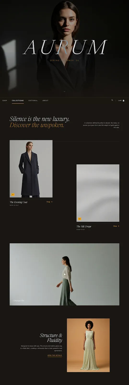 Cinematic Minimalist Fashion Home